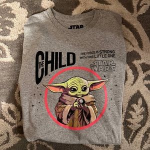 Star Wars The Child Baby Yoda Gray Tee Shirt Sz 1x NWT
